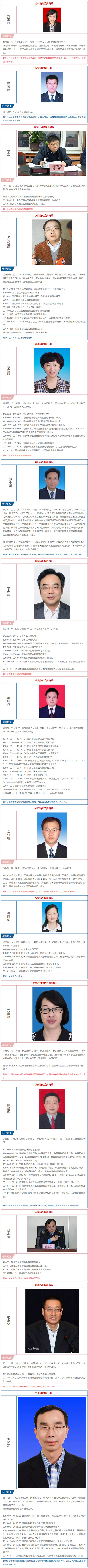 最新全國各省藥監(jiān)局局長名單簡介